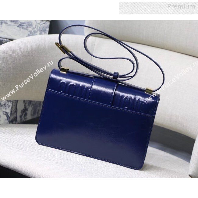 Dior 30 Montaigne Vintage Waxed Leather Flap Bag Midnight Blue 2019 (XXG-0010428)