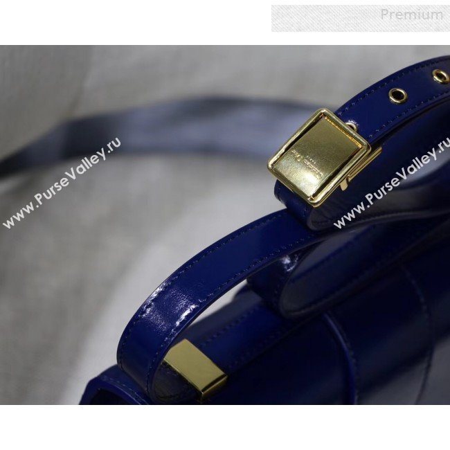 Dior 30 Montaigne Vintage Waxed Leather Flap Bag Midnight Blue 2019 (XXG-0010428)