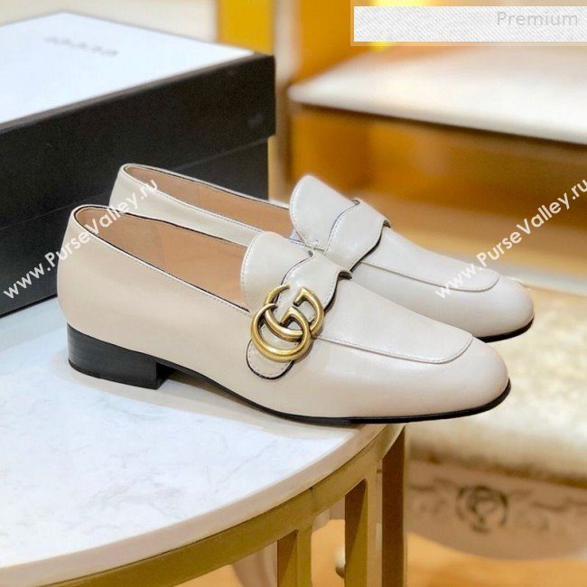 Gucci Leather Double G Loafer 602496 White 2020 (SY-0010601)