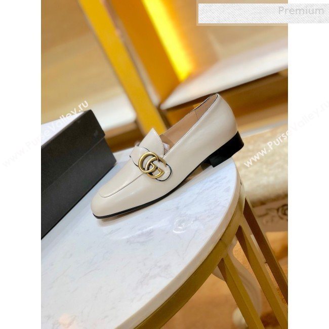 Gucci Leather Double G Loafer 602496 White 2020 (SY-0010601)