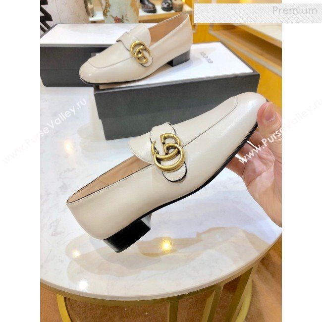 Gucci Leather Double G Loafer 602496 White 2020 (SY-0010601)