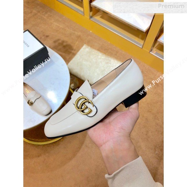 Gucci Leather Double G Loafer 602496 White 2020 (SY-0010601)