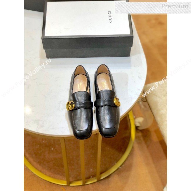 Gucci Leather Double G Loafer 602496 Black 2020 (SY-0010602)