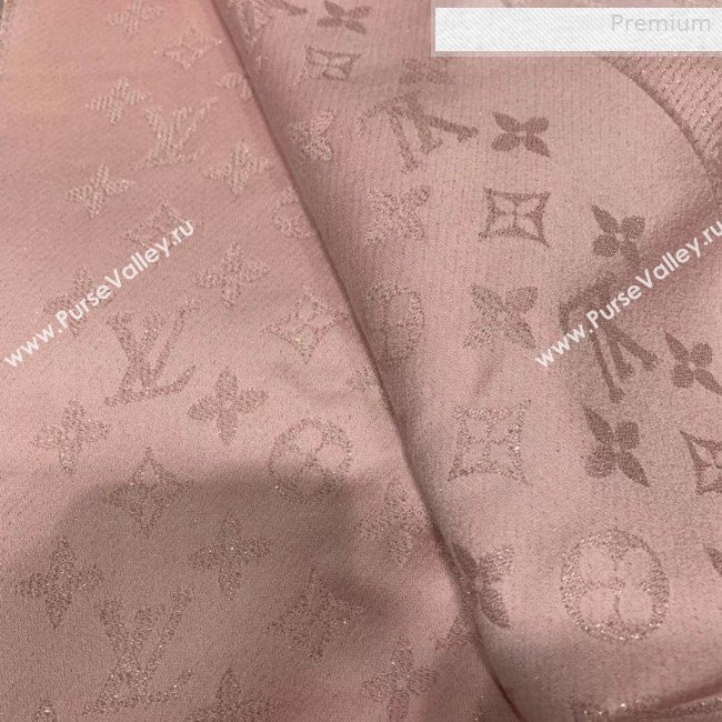 Louis Vuitton LV Timeless Monogram Cashmere Scarf 47x200cm Pink 2019 (WNS-0010616)