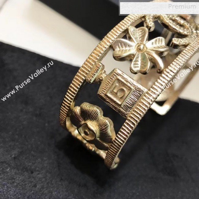 Chanel CC 5 Cuff Bracelet AB2925 Gold 2019 (YF-0010620)