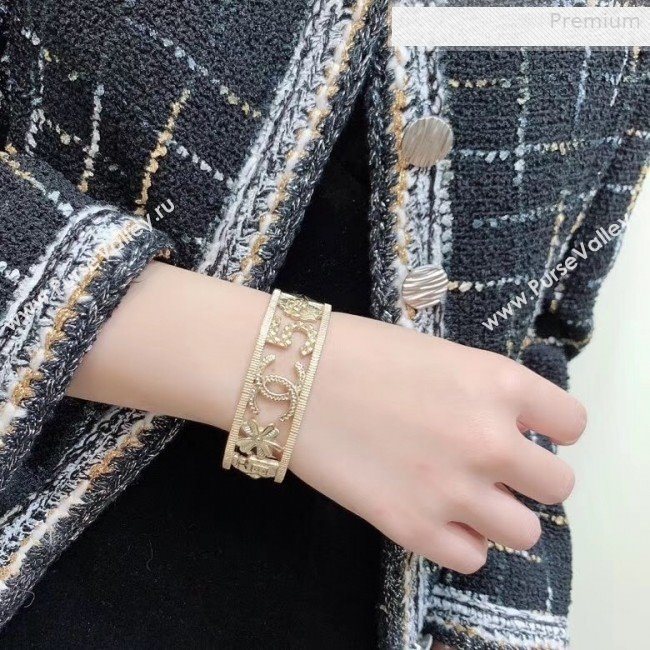 Chanel CC 5 Cuff Bracelet AB2925 Gold 2019 (YF-0010620)