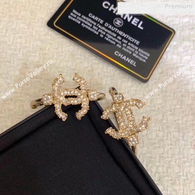 Chanel Crystal CC Pearl Hoop Earring 2019 (YF-0010623)