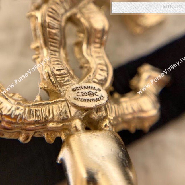 Chanel Crystal CC Pearl Hoop Earring 2019 (YF-0010623)