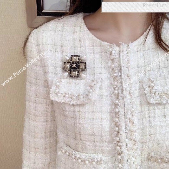 Chanel Chain Leather Square Brooch AB2973 2019 (YF-0010624)