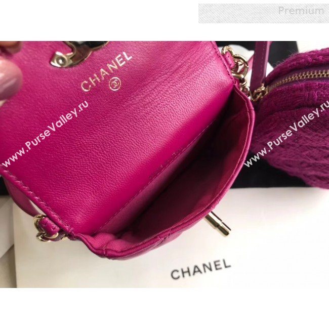 Chanel Quilted Lambskin Waist/Belt and Coin Purse AP0743 Fuchsia 2020 (XING-0010703)