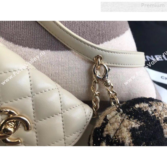 Chanel Quilted Lambskin Waist/Belt and Coin Purse AP0743 White/Beige 2020 (XING-0010702)