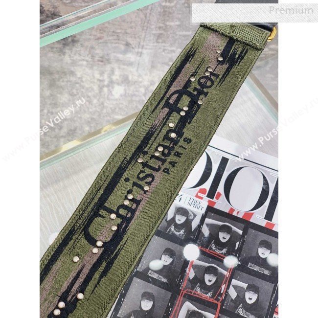 Dior Green Camouflage Fully Embroidered Canvas Shoudler Strap 2019 (BF-0010239)