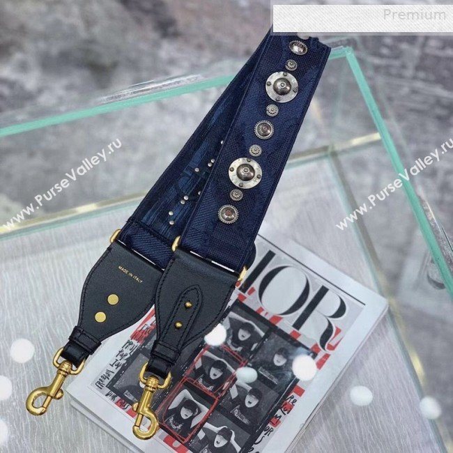 Dior Blue Camouflage Fully Embroidered Canvas Shoudler Strap 2019 (BF-0010240)