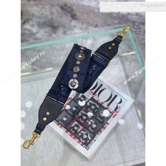 Dior Blue Camouflage Fully Embroidered Canvas Shoudler Strap 2019 (BF-0010240)