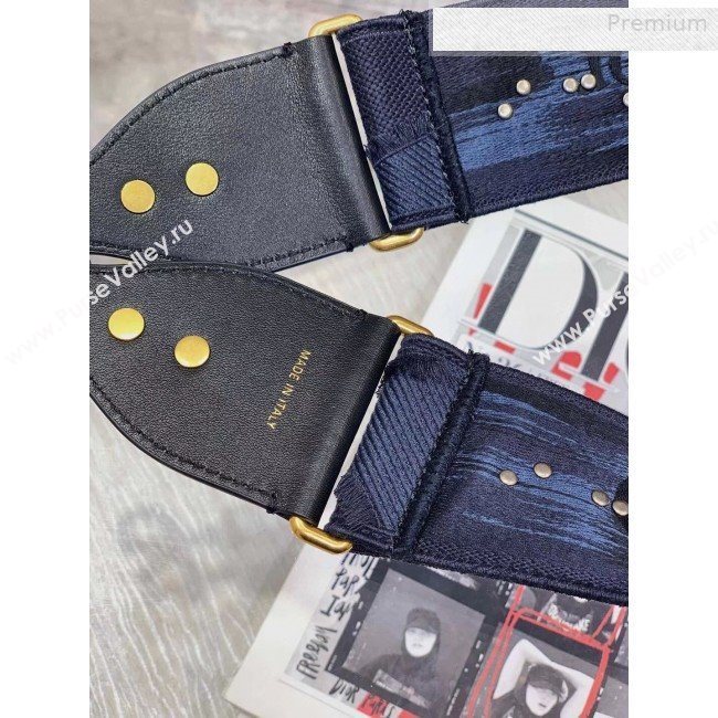 Dior Blue Camouflage Fully Embroidered Canvas Shoudler Strap 2019 (BF-0010240)