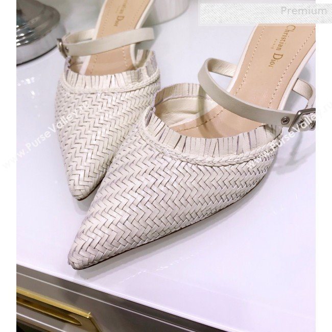 Dior JAdior Teddy-D Fringe Mules in Braided Lambskin White 2020 (JC-0010301)