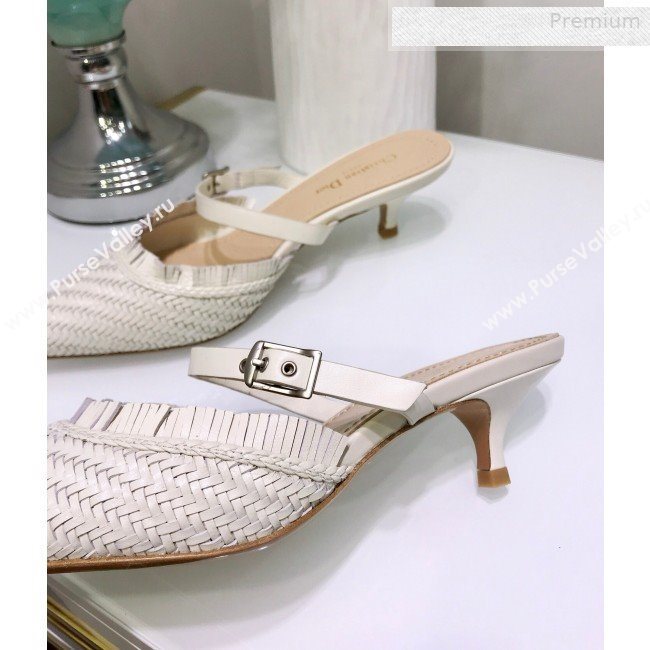 Dior JAdior Teddy-D Fringe Mules in Braided Lambskin White 2020 (JC-0010301)