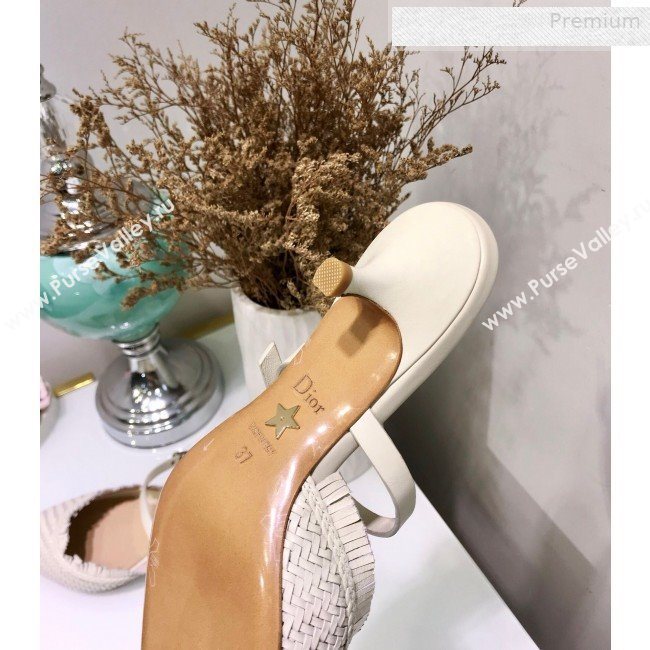 Dior JAdior Teddy-D Fringe Mules in Braided Lambskin White 2020 (JC-0010301)