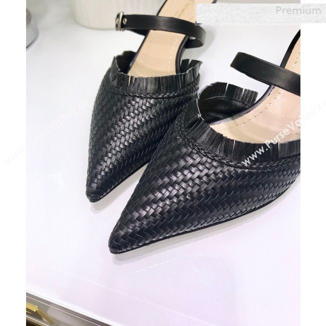 Dior JAdior Teddy-D Fringe Mules in Braided Lambskin Black 2020 (JC-0010303)