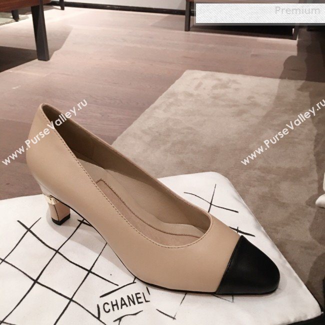 Chanel Lambskin Pearl Heel Pumps G35112 Beige 2020 (KL-0010304)
