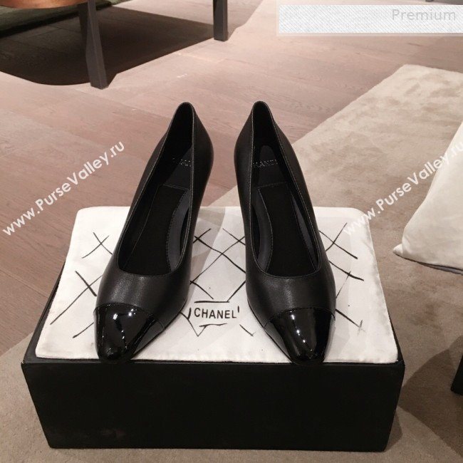 Chanel Lambskin Pearl Heel Pumps G35112 Black 2020 (KL-0010305)