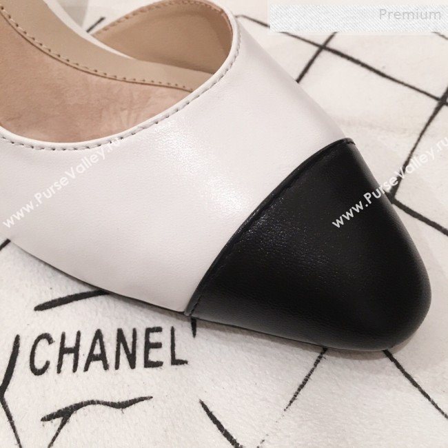 Chanel Lambskin Pearl Heel Slingbacks Pumps G34597 White 2020 (KL-0010306)