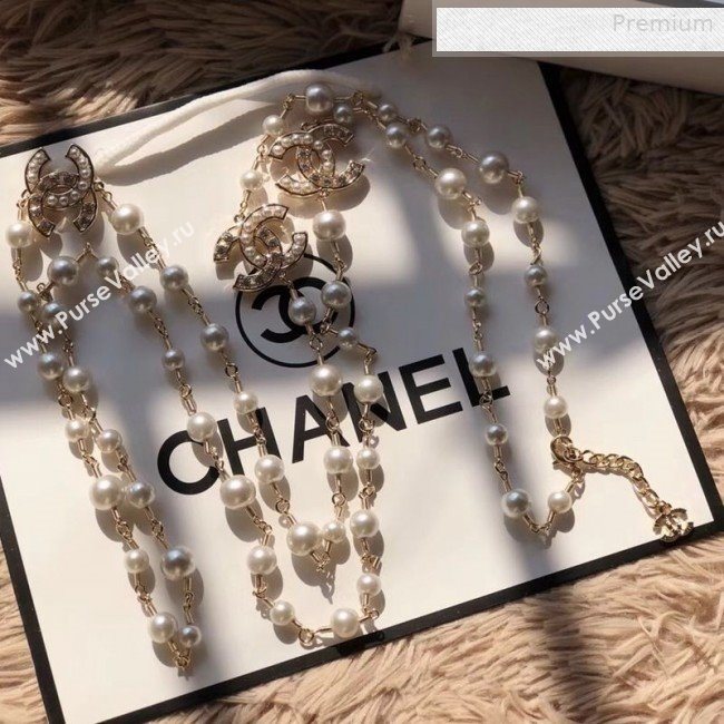 Chanel CC Pearl Chain Belt Gold 2019 (CINDY-0010319)