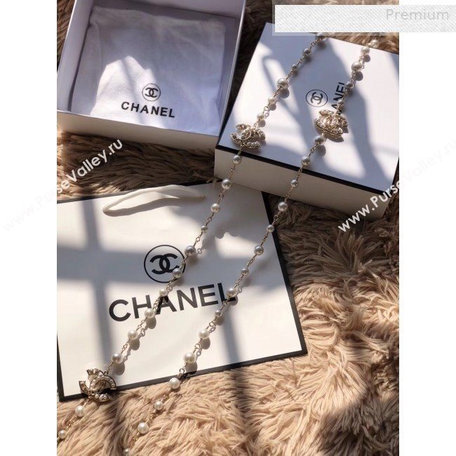 Chanel CC Pearl Chain Belt Gold 2019 (CINDY-0010319)