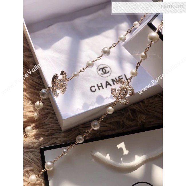 Chanel CC Pearl Chain Belt Gold 2019 (CINDY-0010319)