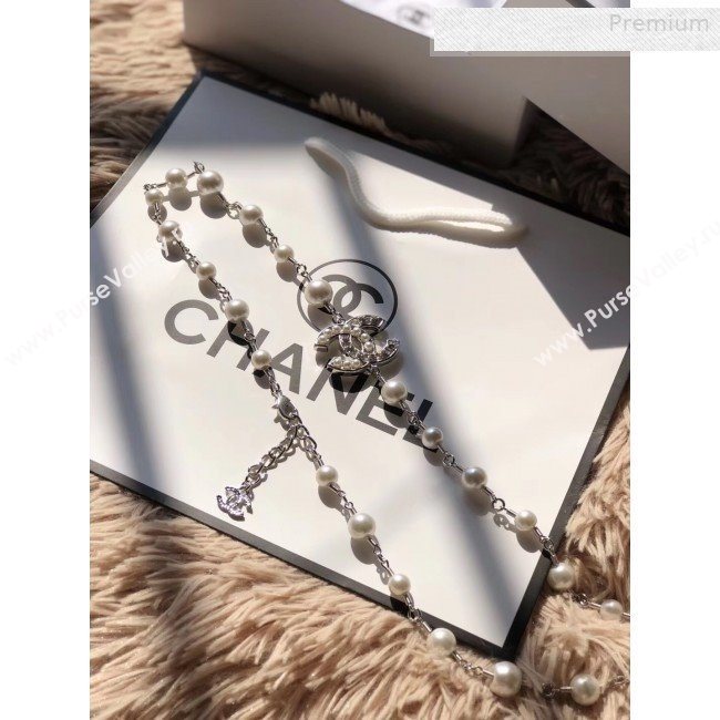 Chanel CC Pearl Chain Belt Silver 2019 (CINDY-0010320)