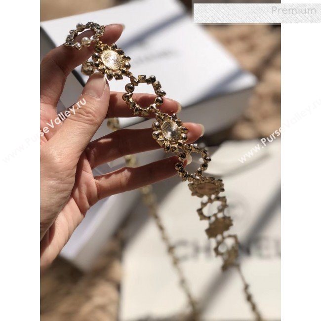 Chanel Crystal Pearl Chain Belt AB1836 2019 (CINDY-0010321)