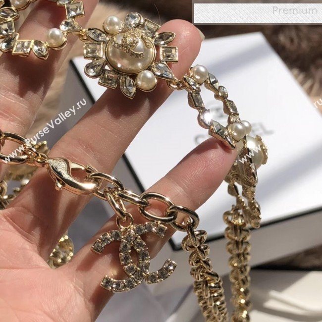 Chanel Crystal Pearl Chain Belt AB1836 2019 (CINDY-0010321)