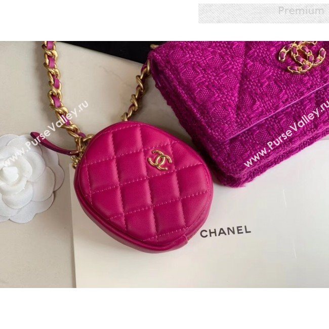 Chanel 19 Tweed Wallet on Chain WOC and Coin Purse AP0985 Purple 2019 (XING-0010327)