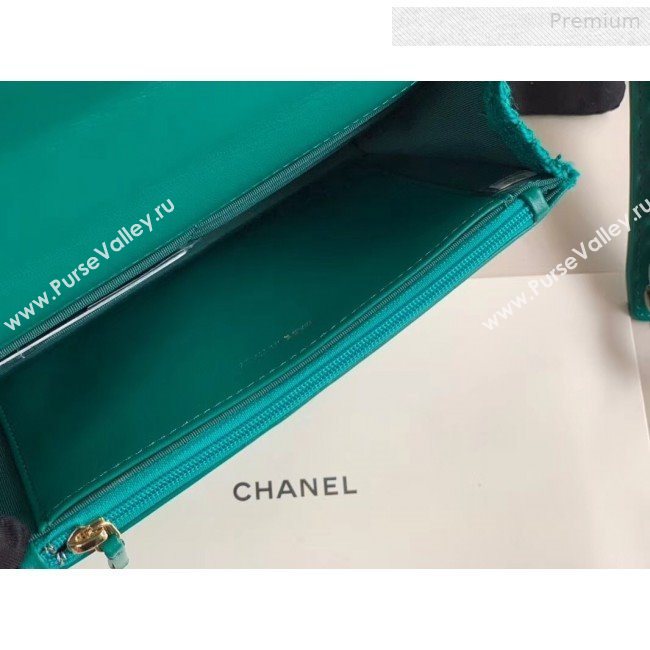 Chanel 19 Tweed Wallet on Chain WOC and Coin Purse AP0985 Green 2019 (XING-0010322)