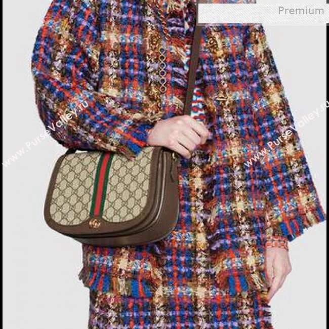 Gucci Ophidia Leather Small Shoulder Bag ‎601044 Black 2019 (DLH-0011708)