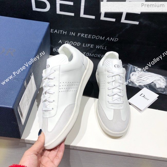 Dior Homme Calfskin Sneakers White/Pink 2020 (HZ-0021418)