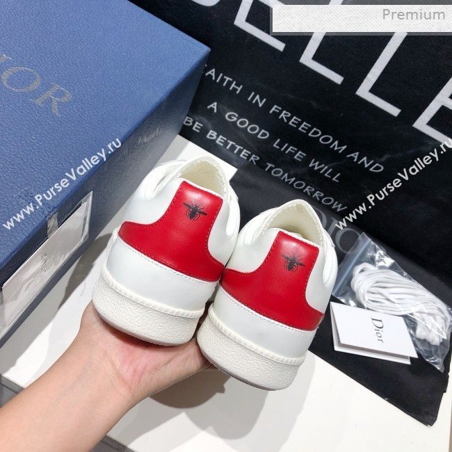 Dior Homme Calfskin Sneakers White/Red 2020 (HZ-0021419)