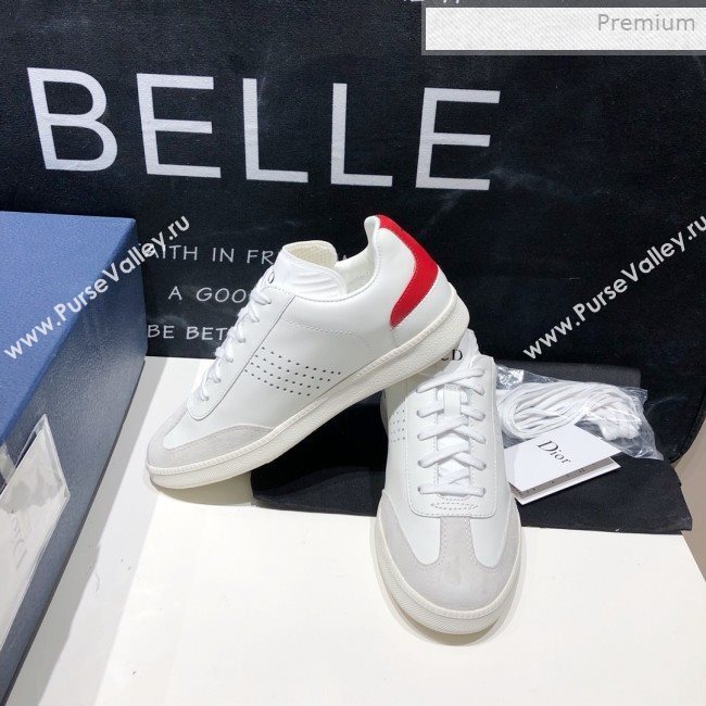 Dior Homme Calfskin Sneakers White/Red 2020 (HZ-0021419)