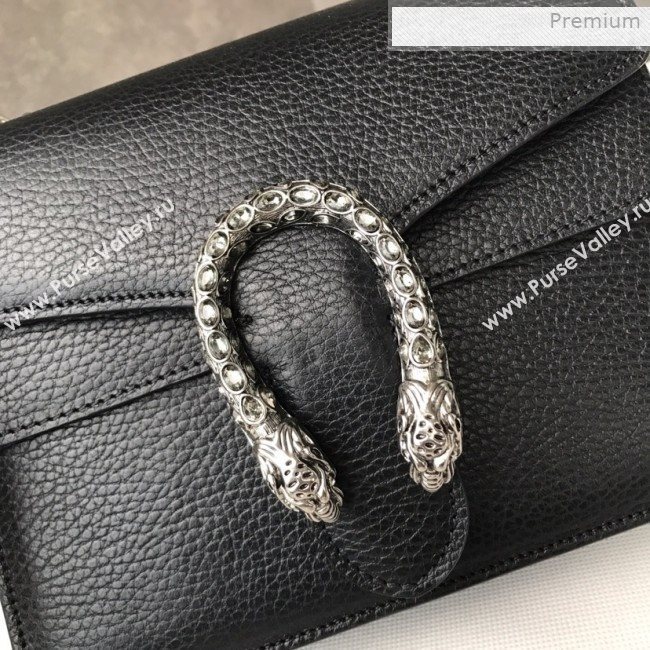 Gucci Dionysus Mini Leather Bag 421970 Black (DLH-0021609)