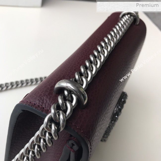 Gucci Dionysus Mini Leather Bag 421970 Burgundy (DLH-0021610)