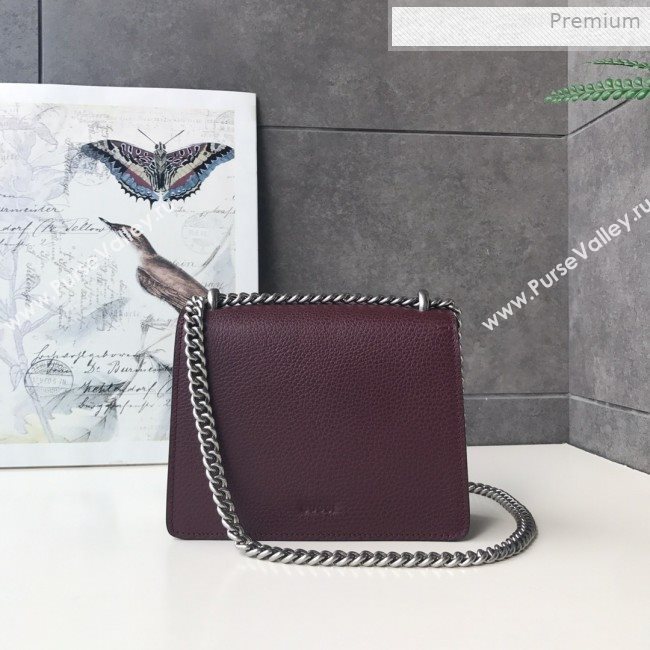 Gucci Dionysus Mini Leather Bag 421970 Burgundy (DLH-0021610)