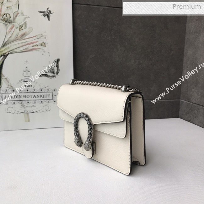 Gucci Dionysus Mini Leather Bag 421970 White 01 (DLH-0021611)