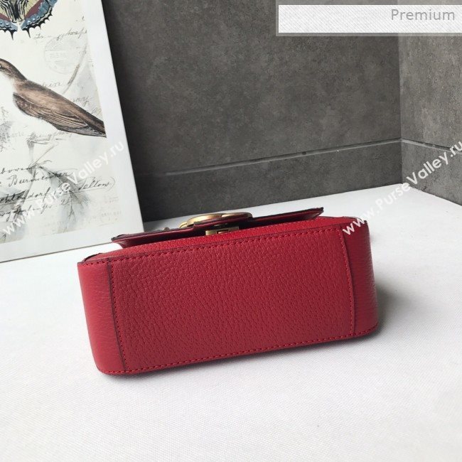 Gucci GG Canvas Mini Top Handle Bag 547260 Red Leather 2019 (DLH-0021614)