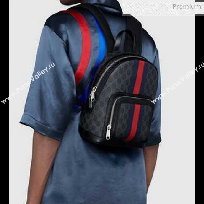 Gucci Small GG Supreme Black Backpack 598102 2020 (DLH-0021618)