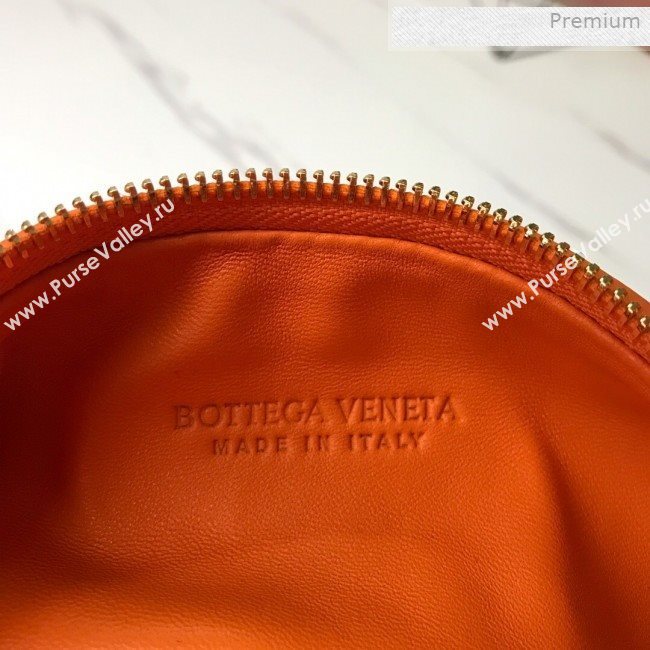 Bottega Veneta Mini BV Jodie Woven Lambskin Hobo Bag Orange 2020 (MS-0011327)