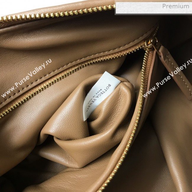 Bottega Veneta Medium BV Jodie Woven Lambskin Hobo Bag Brown 2020 (MS-0011328)