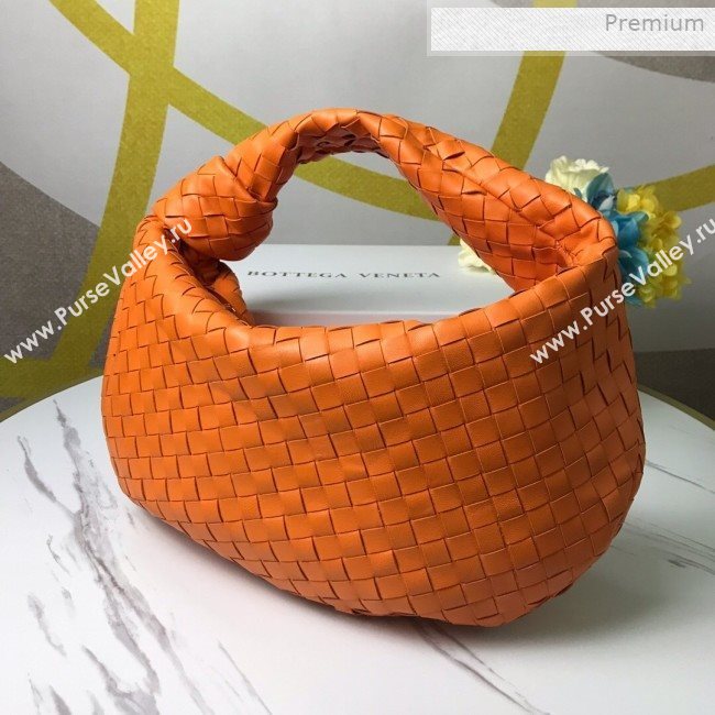 Bottega Veneta Medium BV Jodie Woven Lambskin Hobo Bag Orange 2020 (MS-0011331)