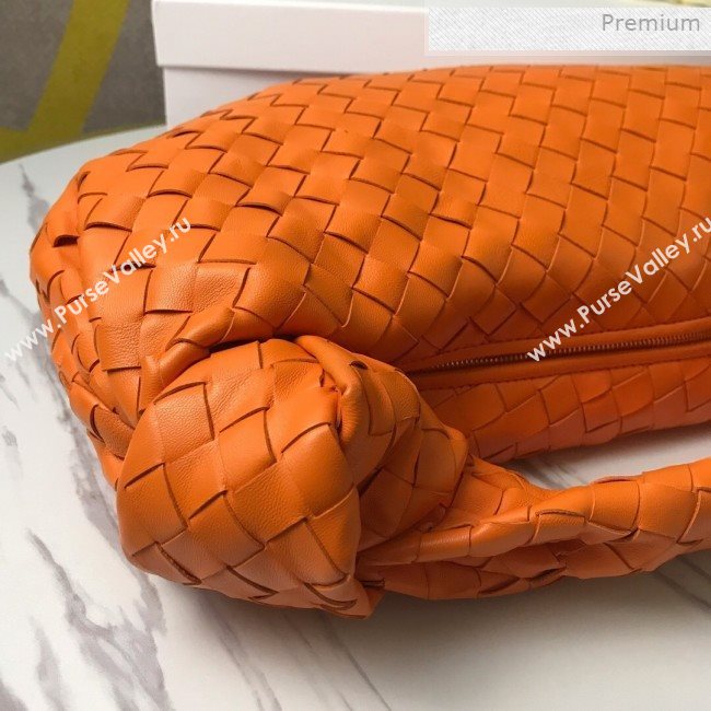 Bottega Veneta Medium BV Jodie Woven Lambskin Hobo Bag Orange 2020 (MS-0011331)