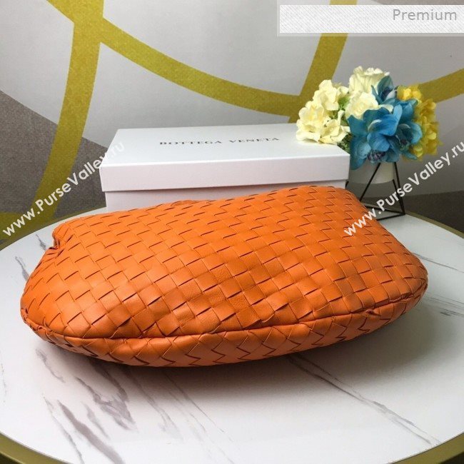 Bottega Veneta Medium BV Jodie Woven Lambskin Hobo Bag Orange 2020 (MS-0011331)