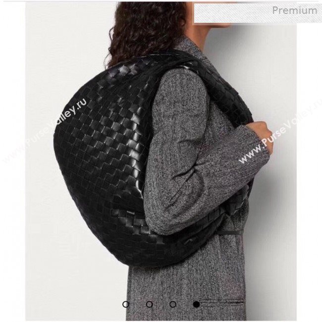 Bottega Veneta Medium BV Jodie Woven Lambskin Hobo Bag Burgundy 2020 (MS-0011330)